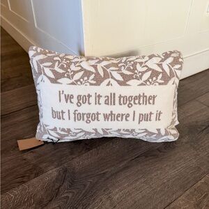 Creative Co-Op Cotton Velvet Lumbar Pillow I’ve Got It All Together But I Forgot